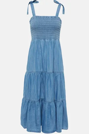 VERONICA BEARD Robe midi Tola en coton mélangé