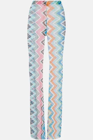 Missoni Pantalon évasé Zig Zag à taille haute
