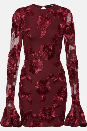 ROTATE Robe brodée à fleurs