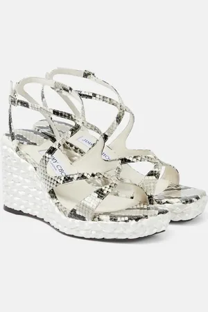 Jimmy Choo Espadrilles compensées Ayla 85 en cuir