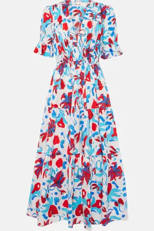 Diane von Furstenberg Robe longue Avery en coton mélangé