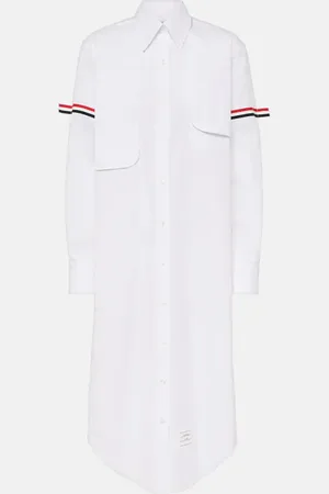 Thom Browne Robe chemise RWB Stripe en coton
