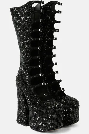 Marc Jacobs Bottes Kiki en daim à ornements