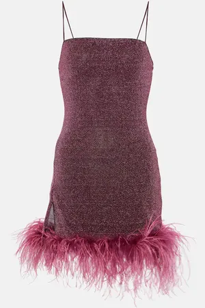 Oseree Oséree Robe Lumière Plumage en lamé