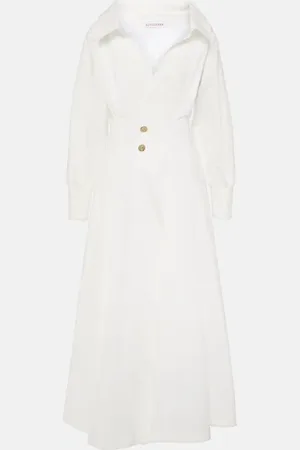 Altuzarra Robe midi Isabela en coton mélangé
