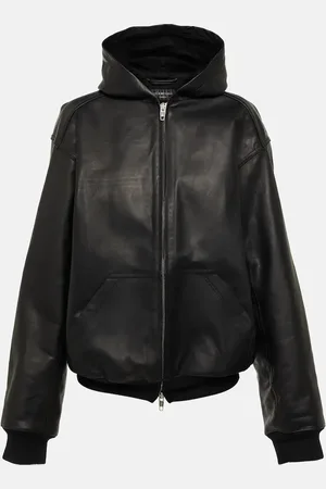 Balenciaga Veste à capuche en cuir
