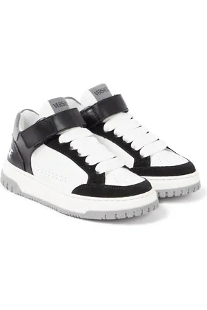 VERSACE Baskets en cuir à logo