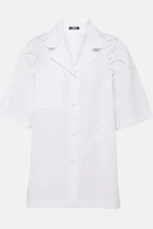 VERSACE Chemise brodée en coton