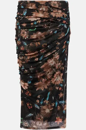 Dorothee Schumacher Jupe midi Sheer Flowers à fleurs