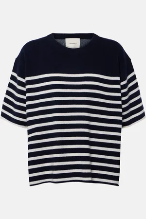 Lisa Yang T-shirt Cila rayé en cachemire