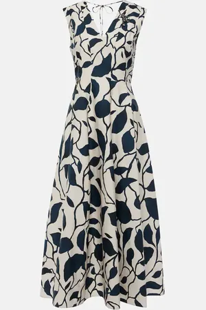 Max Mara Robe midi imprimée en coton