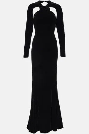 Alessandra Rich Robe longue en velours