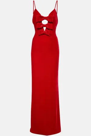 Alessandra Rich Robe longue en velours