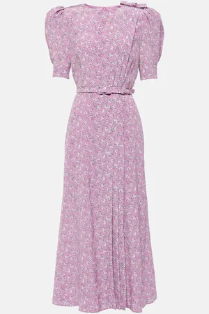 Alessandra Rich Robe midi imprimée en soie