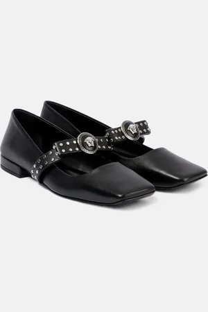 VERSACE Ballerines Gianni Ribbon en cuir à ornements