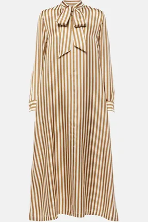 Max Mara Robe longue Faesite rayée en soie