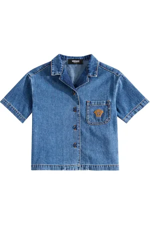 VERSACE Chemise La Medusa brodée en jean