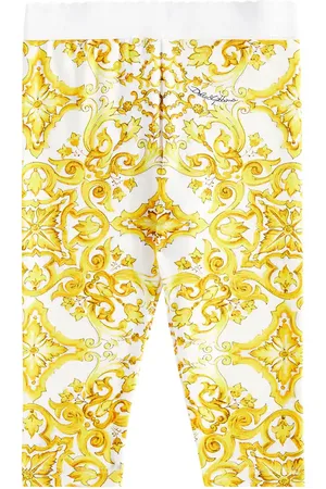 Dolce & Gabbana Bébé – Legging Majolica en coton mélangé