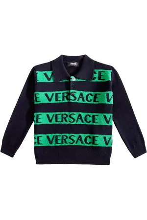 VERSACE Polo en laine à logo