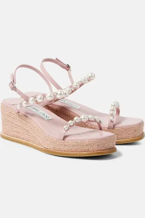 Jimmy Choo Sandales compensées Amatuus 60 en cuir