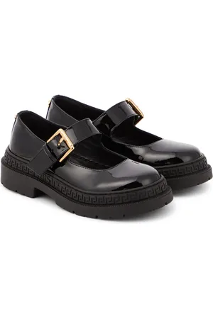 VERSACE Ballerines Mary-Jane La Medusa en cuir verni