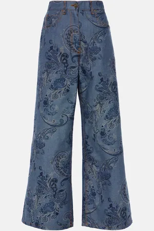 Etro Jean ample en jacquard à motif cachemire
