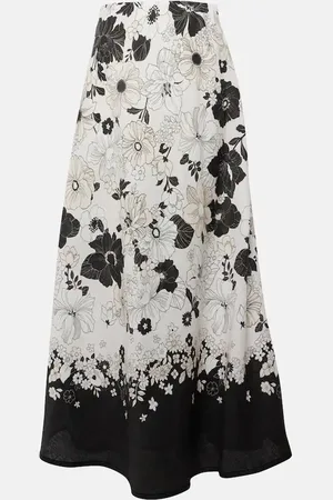 ZIMMERMANN Jupe longue Pop en lin à fleurs