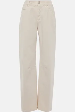 Brunello Cucinelli Jean droit à taille mi-haute