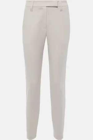 Brunello Cucinelli Pantalon slim en coton mélangé