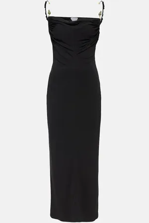 Bottega Veneta Robe longue en crêpe à ornements