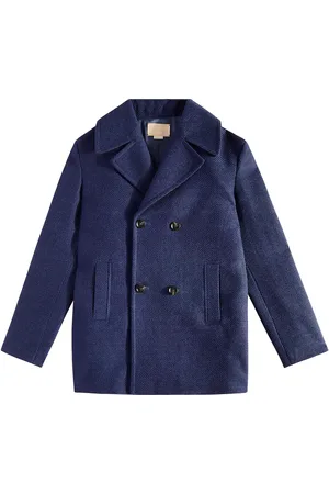 Gucci Manteau Web Stripe en laine mélangée