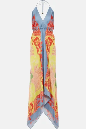 Etro Robe de plage imprimée en soie