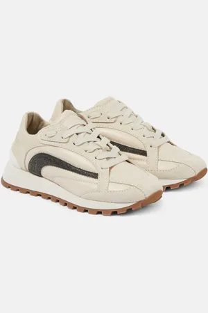 Brunello Cucinelli Baskets Runner en daim