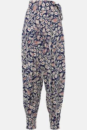 Loro Piana Pantalon tapered imprimé en soie