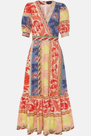 Etro Robe portefeuille en coton imprimé