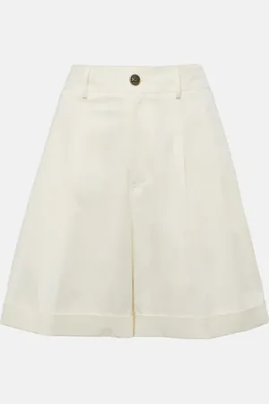 Etro Short plissé en coton mélangé