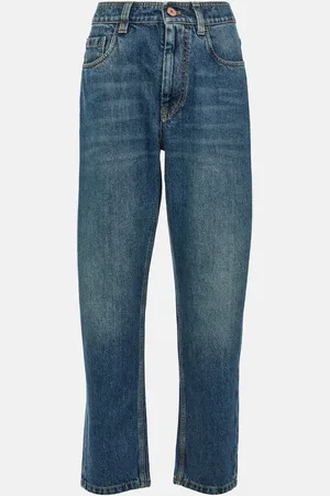 Brunello Cucinelli Jean droit à taille haute