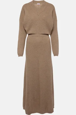 Brunello Cucinelli Robe midi en cachemire