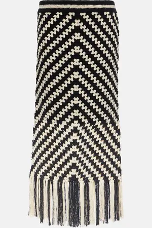 ZIMMERMANN Jupe midi Halliday en crochet de coton