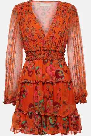 ULLA JOHNSON Robe Lya en soie à fleurs