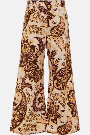 Etro Jean ample imprimé à taille haute
