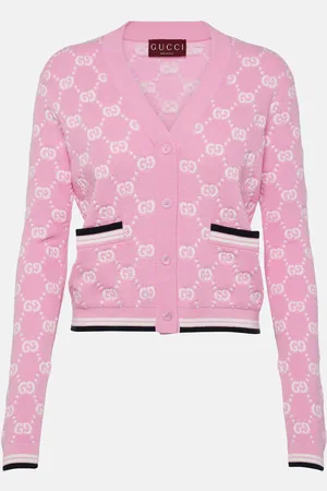 Gucci Cardigan GG intarsia de toile de coton