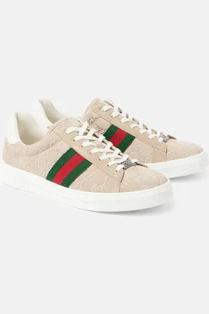 Gucci Baskets Web en daim