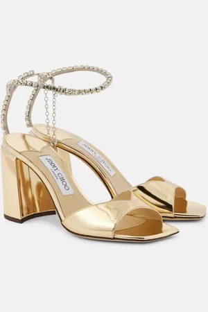 Jimmy Choo Sandales Saeda 85 en cuir métallisé