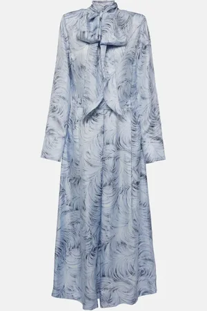 Stella McCartney Robe longue imprimée en soie