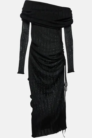 Alaïa Alaïa Robe longue à encolure bardot