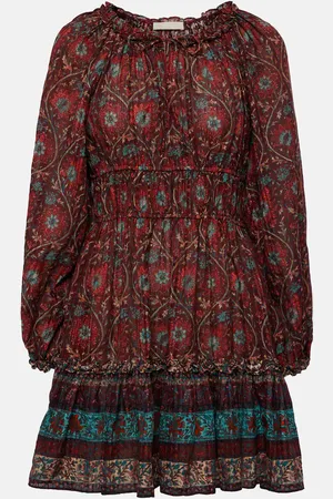 ULLA JOHNSON Robe Val à fleurs en coton mélangé