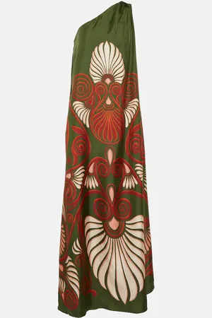 La DoubleJ Robe longue Roy asymétrique en soie