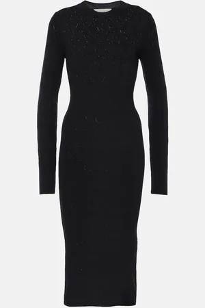 Ami Robe midi en coton et laine