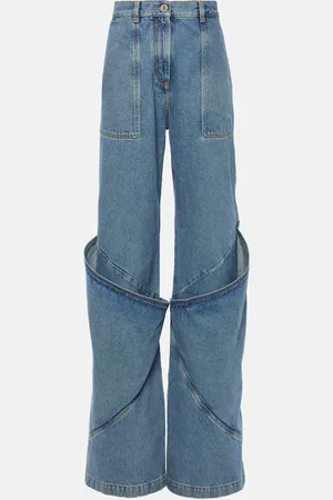 デニム・ジーパン THE ATTICO FW25 NEW DENIM WIDE (WCP00279CCC120AA 100) THE ATTICO ジ・アティコ FW25 LONG PANT / BLUE - NUBIAN ヌビアン